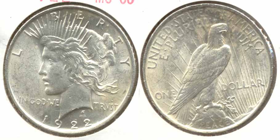 1922 Peace Silver Dollar MS-60 s
