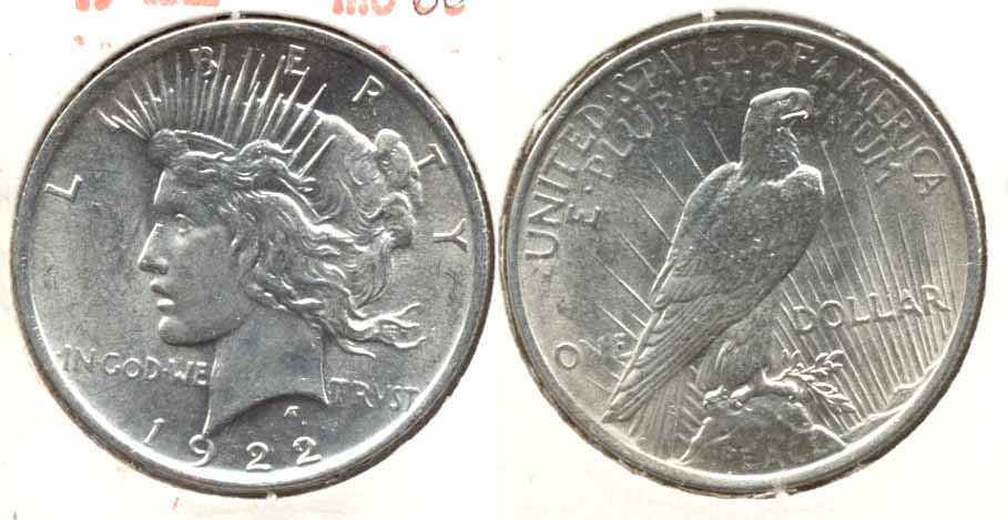 1922 Peace Silver Dollar MS-60 u