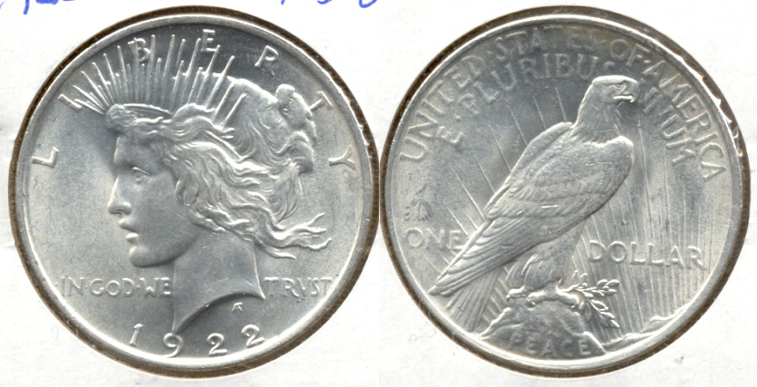 1922 Peace Silver Dollar MS-62 a