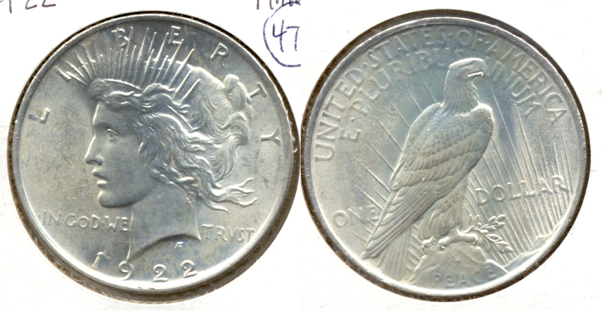 1922 Peace Silver Dollar MS-62 c