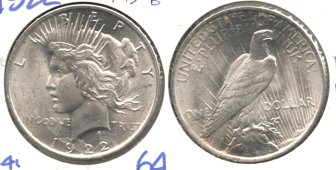 1922 Peace Silver Dollar MS-64 #b