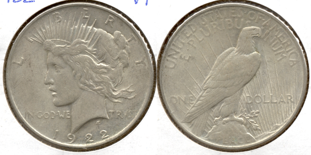 1922 Peace Silver Dollar VF-20