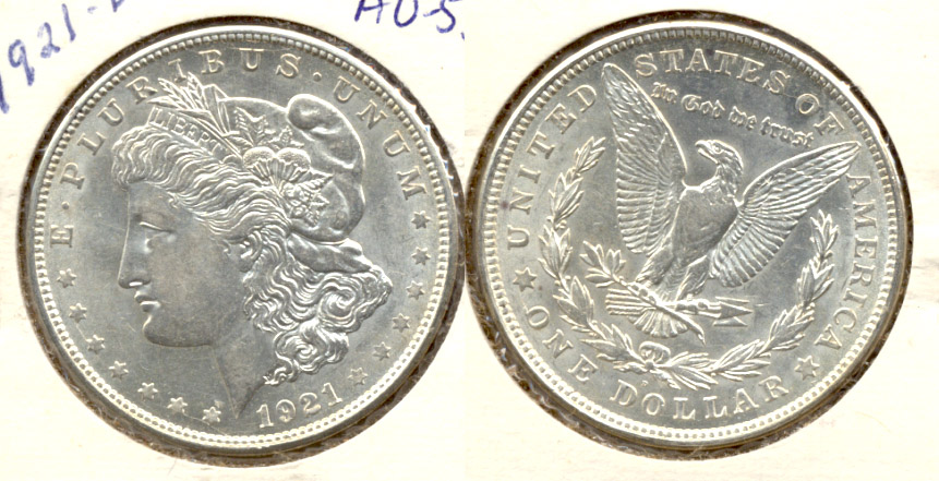 1921-D Morgan Silver Dollar AU-55 e