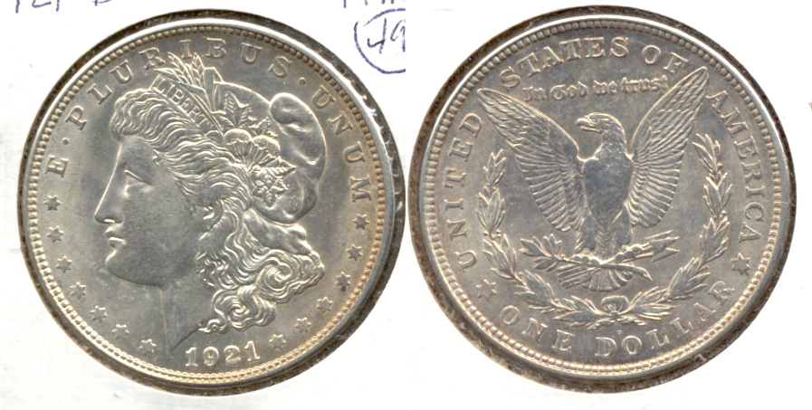 1921-D Morgan Silver Dollar AU-55 g