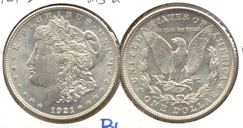 1921-D Morgan Silver Dollar MS-60 a