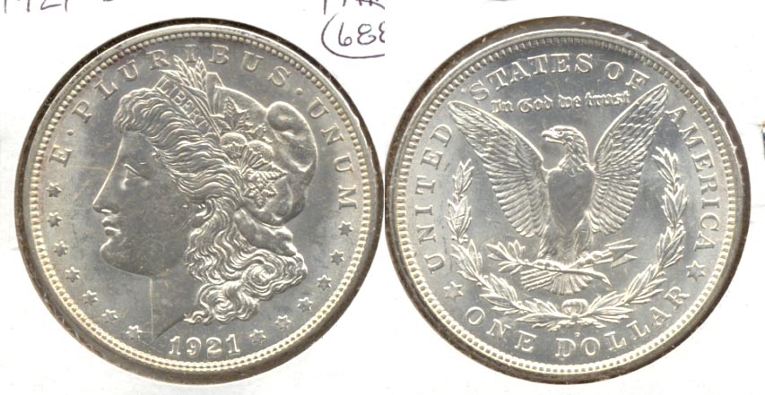 1921-D Morgan Silver Dollar MS-60 e