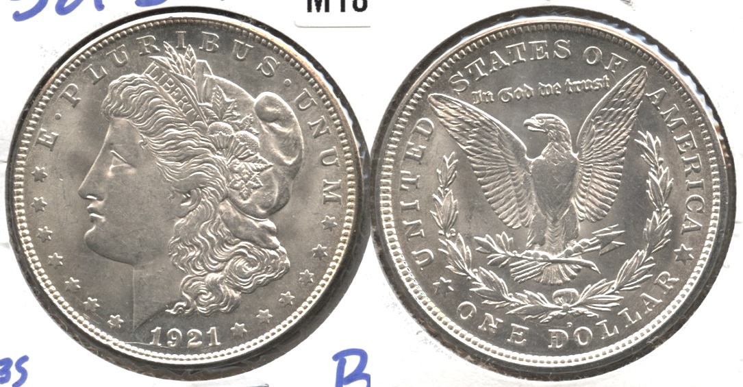 1921-D Morgan Silver Dollar MS-60 #j