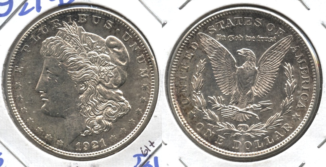 1921-D Morgan Silver Dollar MS-60 #k