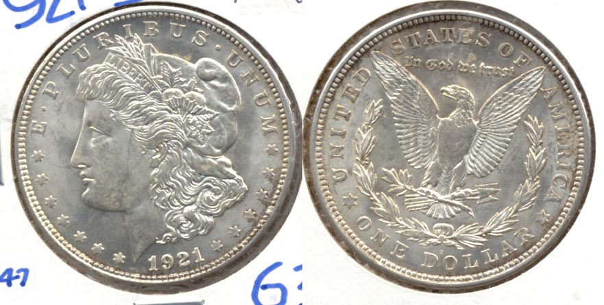 1921-D Morgan Silver Dollar MS-63