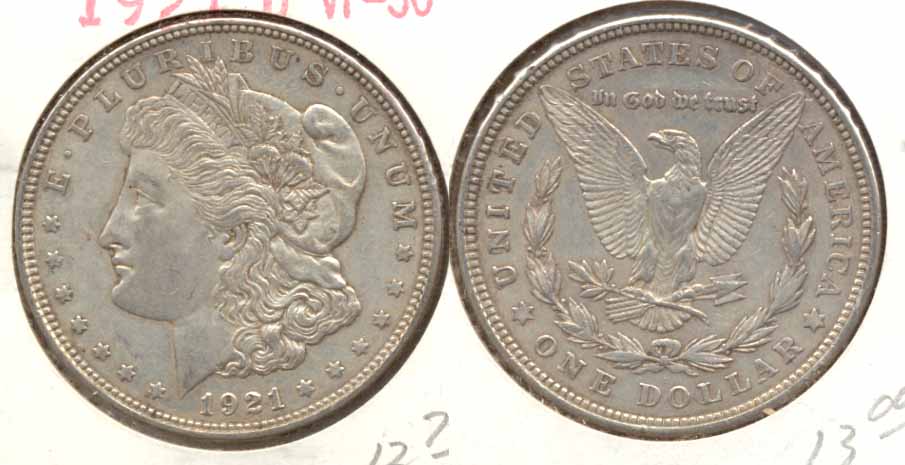 1921-D Morgan Silver Dollar VF-30 b