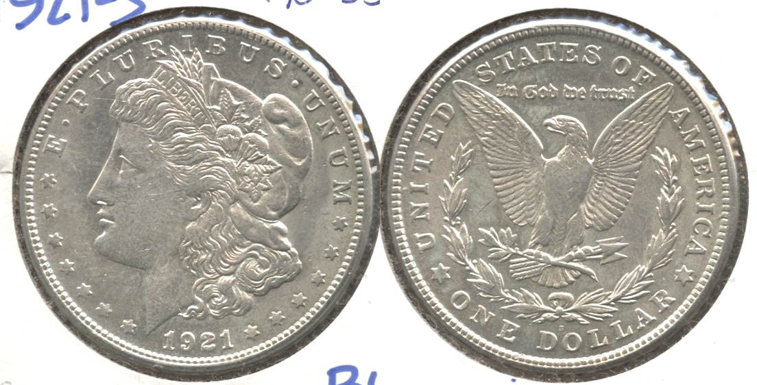 1921-S Morgan Silver Dollar AU-55 #e