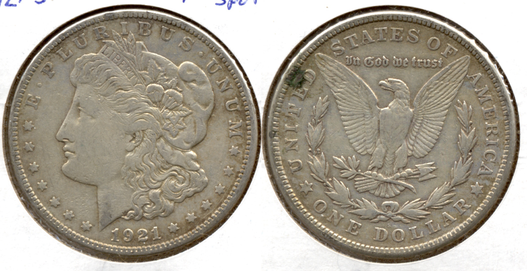 1921-S Morgan Silver Dollar Fine-12 a Reverse Spot