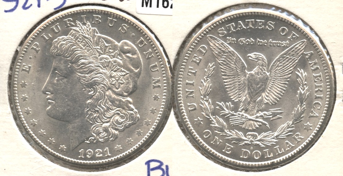 1921-S Morgan Silver Dollar MS-60 #b