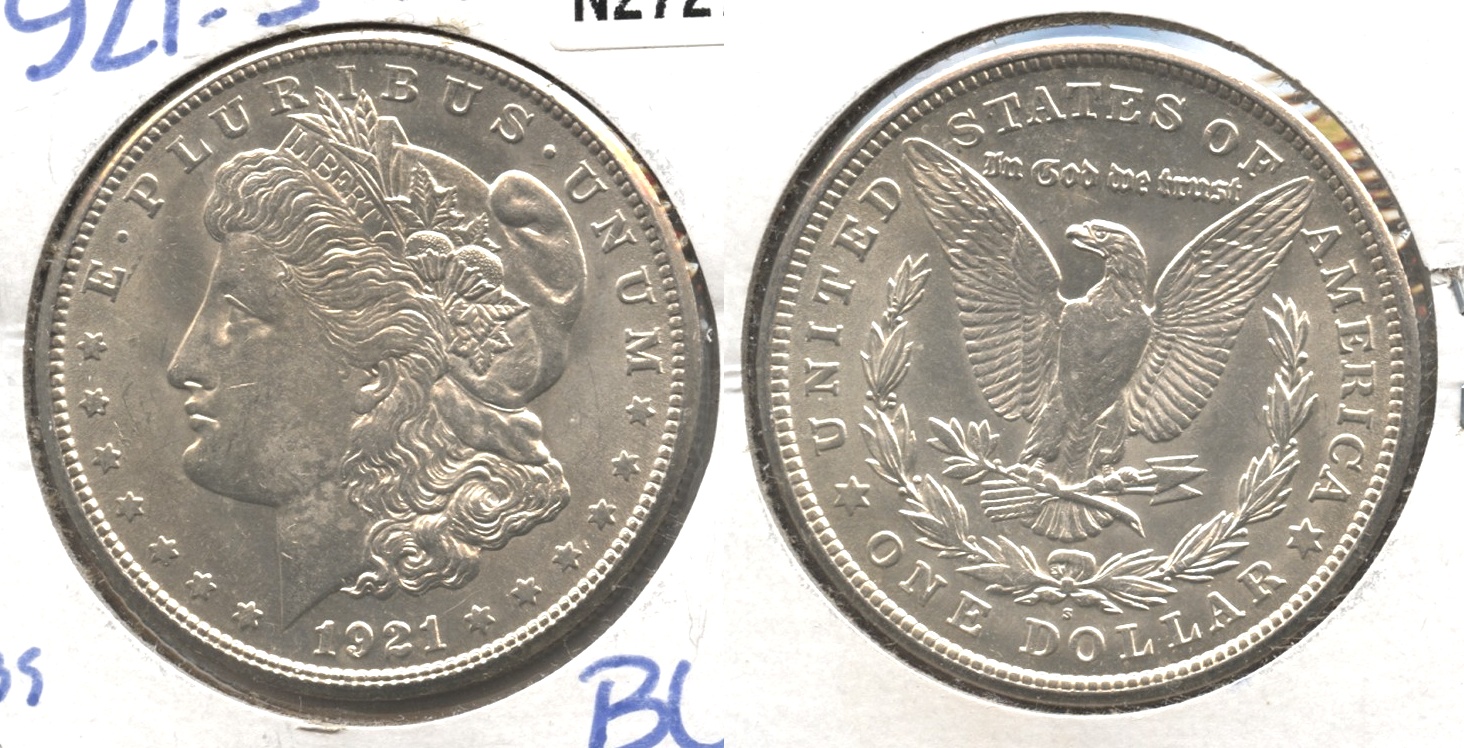 1921-S Morgan Silver Dollar MS-60 #c