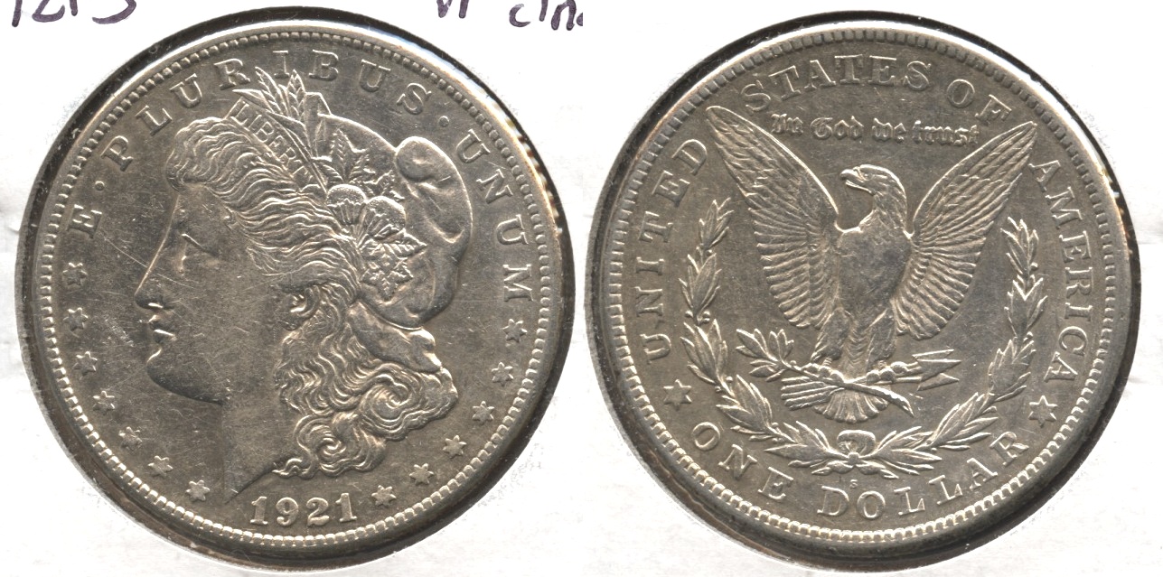 1921-S Morgan Silver Dollar VF-20 #d Cleaned