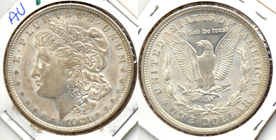 1921 Morgan Silver Dollar AU-50 i
