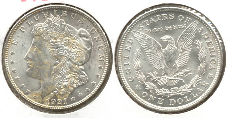 1921 Morgan Silver Dollar AU-50 j