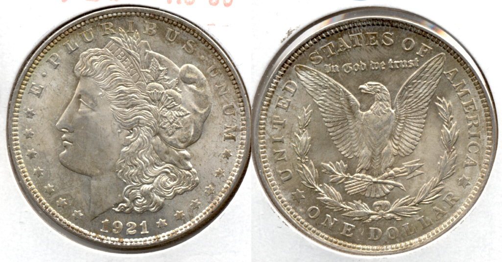 1921 Morgan Silver Dollar AU-50 m