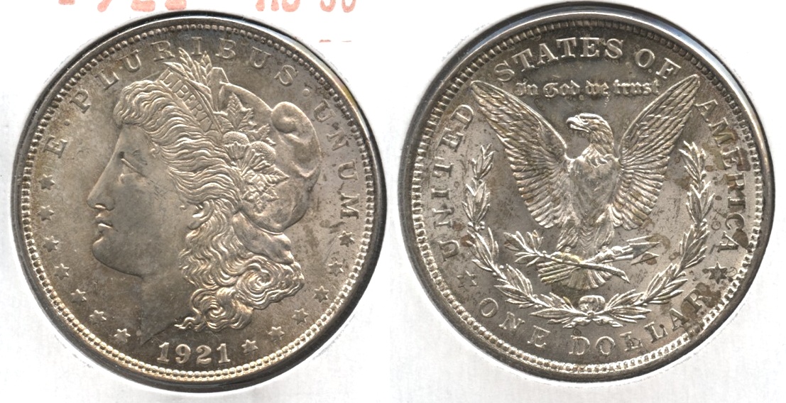 1921 Morgan Silver Dollar AU-50 #r