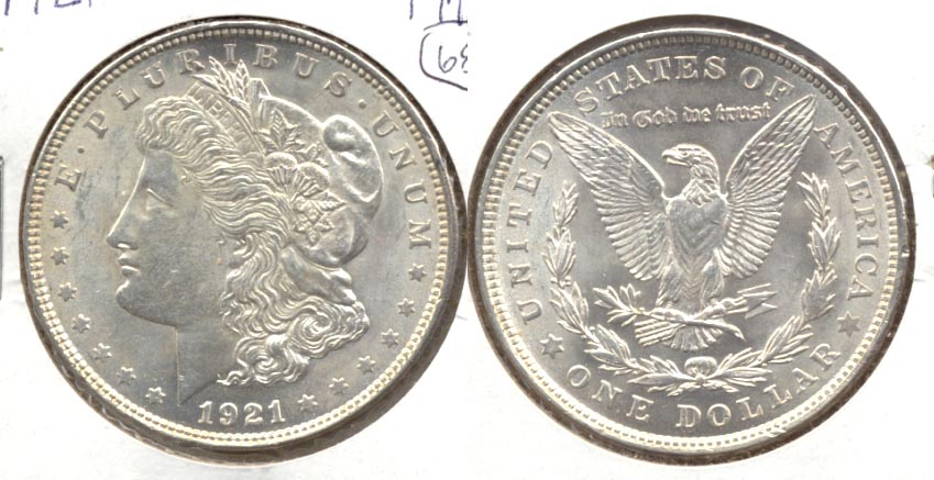 1921 Morgan Silver Dollar AU-55 a