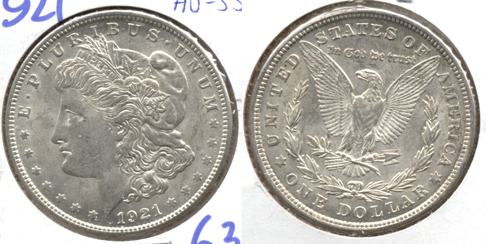1921 Morgan Silver Dollar AU-55 i