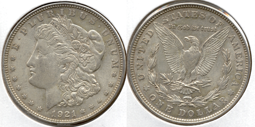 1921 Morgan Silver Dollar EF-40 ac