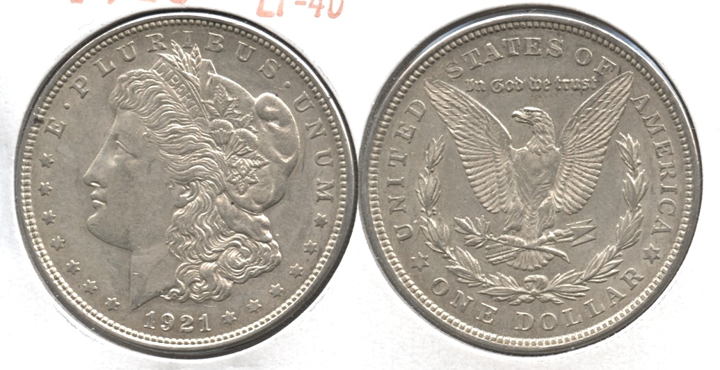 1921 Morgan Silver Dollar EF-40 #ah