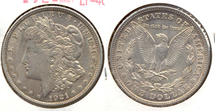 1921 Morgan Silver Dollar EF-40 b