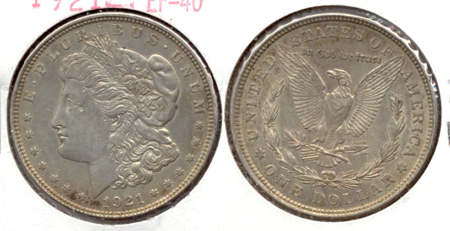 1921 Morgan Silver Dollar EF-40 j