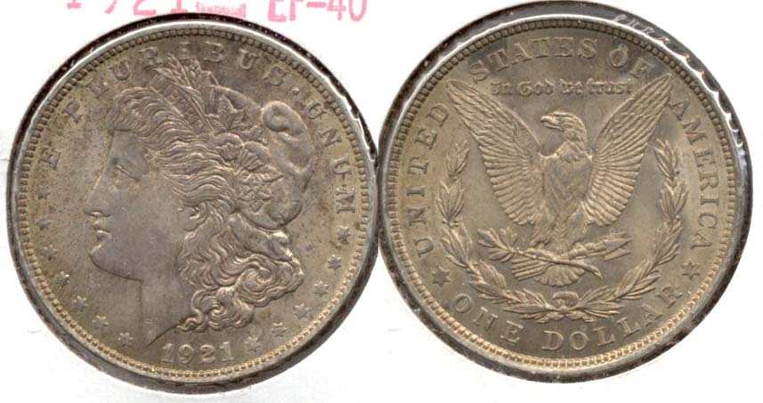 1921 Morgan Silver Dollar EF-40 k