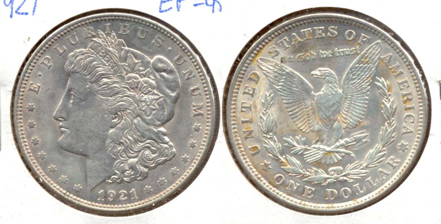 1921 Morgan Silver Dollar EF-45 b