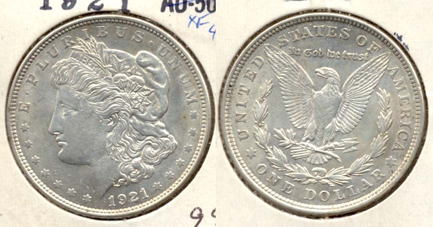 1921 Morgan Silver Dollar EF-45 c
