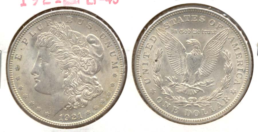 1921 Morgan Silver Dollar EF-45 n