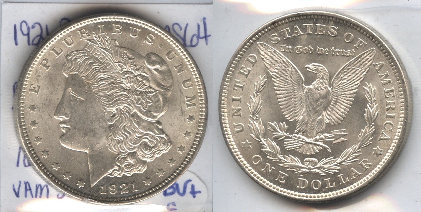 1921 Morgan Silver Dollar MS-60 #c VAM-3 16 Berries