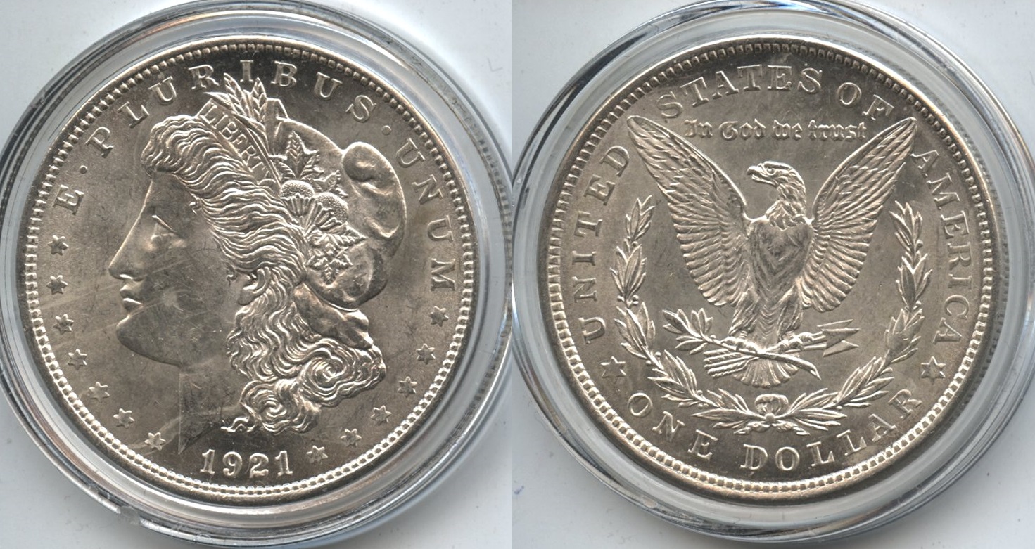 1921 Morgan Silver Dollar MS-60 #f