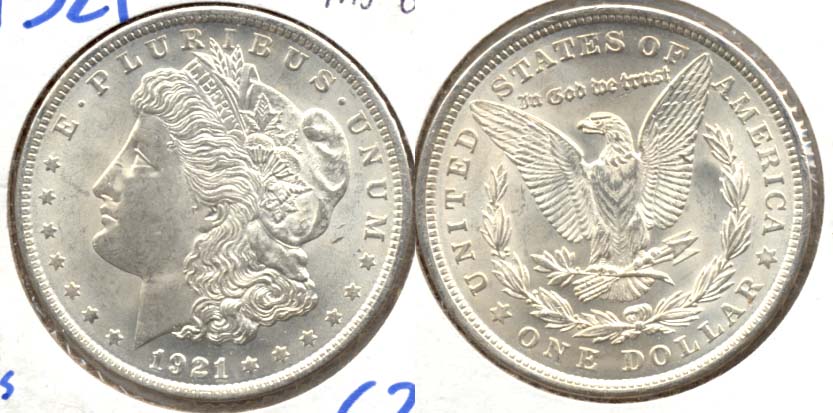 1921 Morgan Silver Dollar MS-63 a