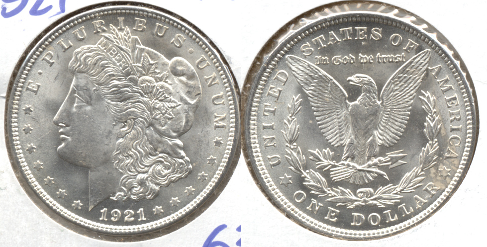 1921 Morgan Silver Dollar MS-63 f