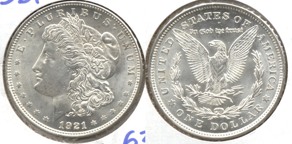 1921 Morgan Silver Dollar MS-63 h