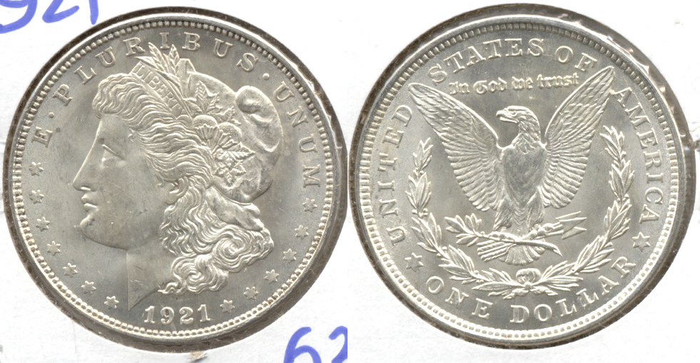 1921 Morgan Silver Dollar MS-63 j