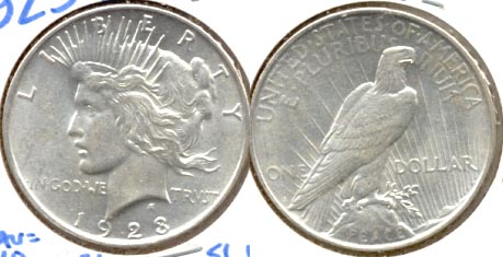 1923-D Peace Silver Dollar AU-55