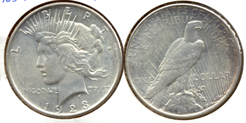 1923-D Peace Silver Dollar AU-55 b