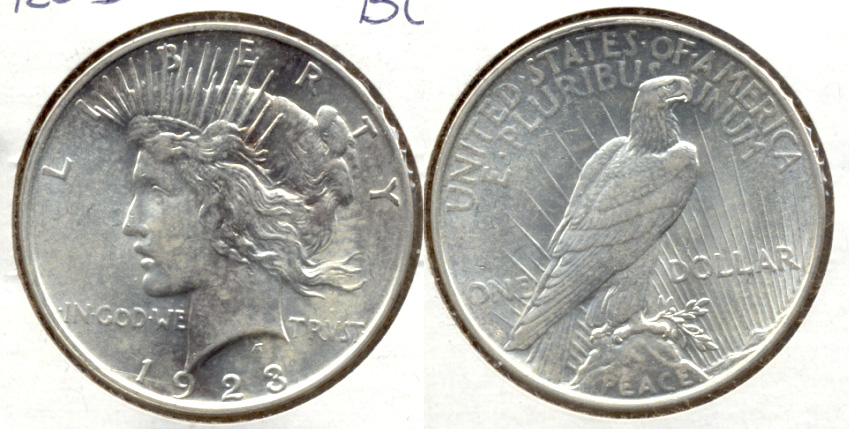 1923-D Peace Silver Dollar MS-60