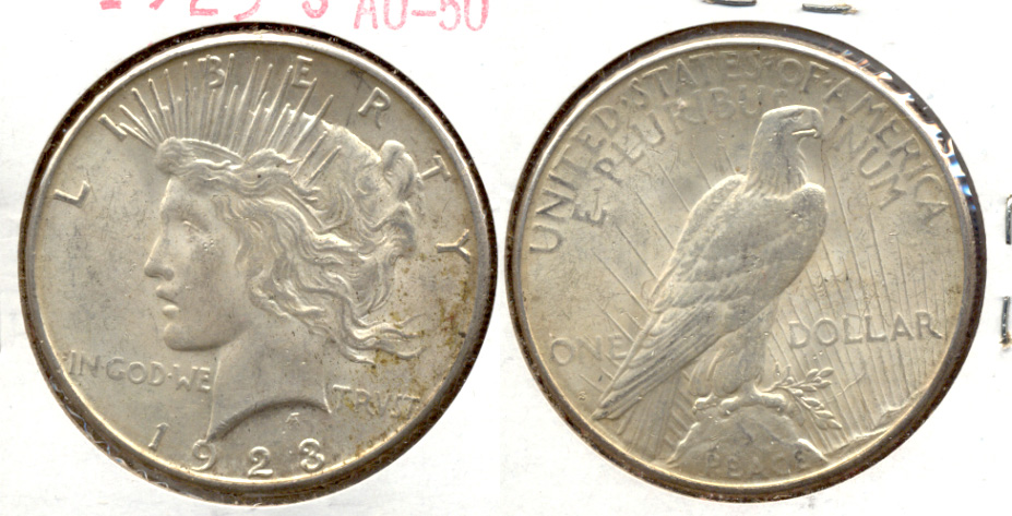 1923-S Peace Silver Dollar AU-50