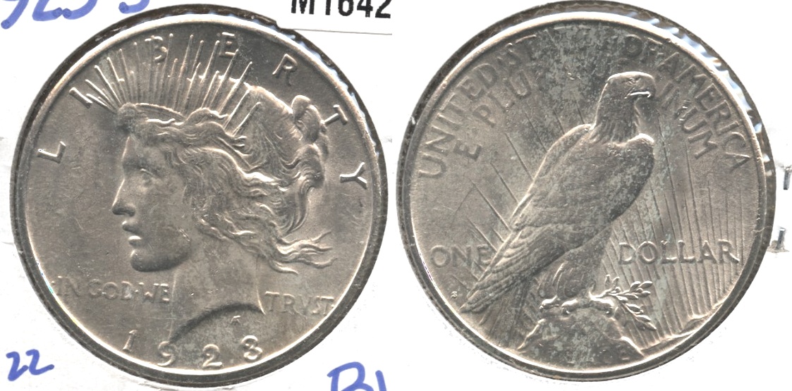1923-S Peace Silver Dollar MS-60