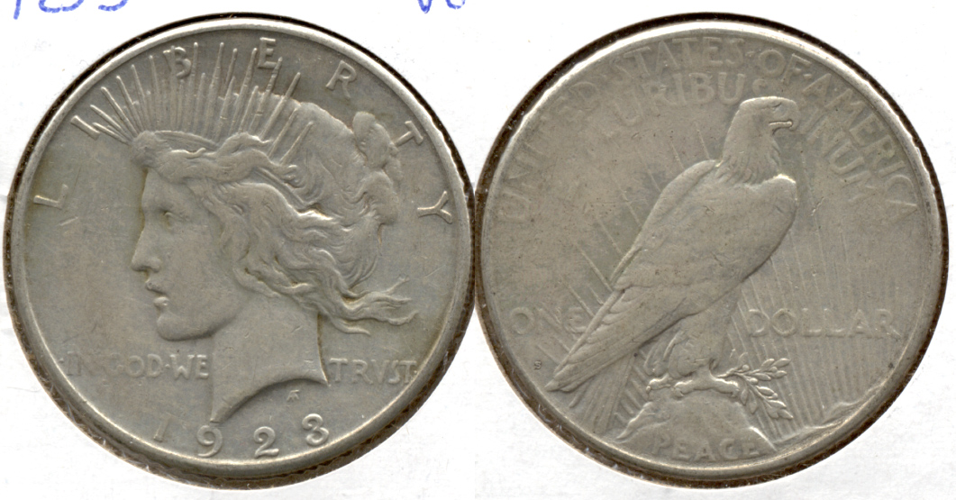 1923-S Peace Silver Dollar VG-8 a