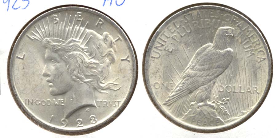 1923 Peace Silver Dollar AU-50 b