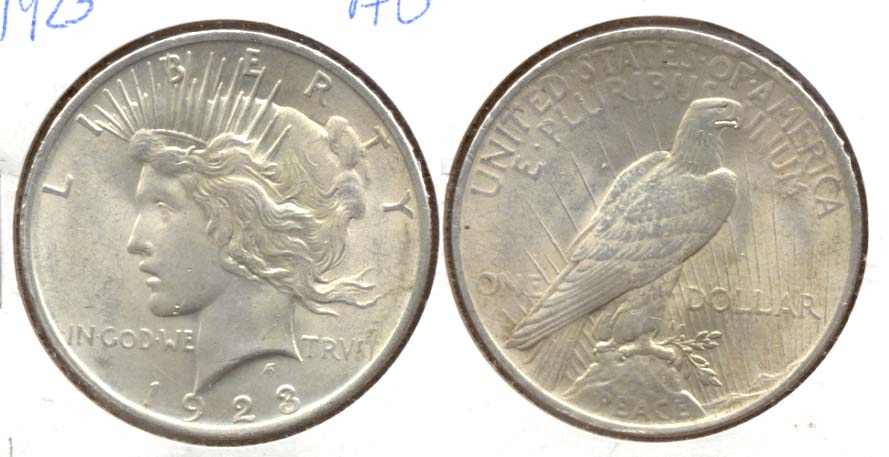 1923 Peace Silver Dollar AU-50 d
