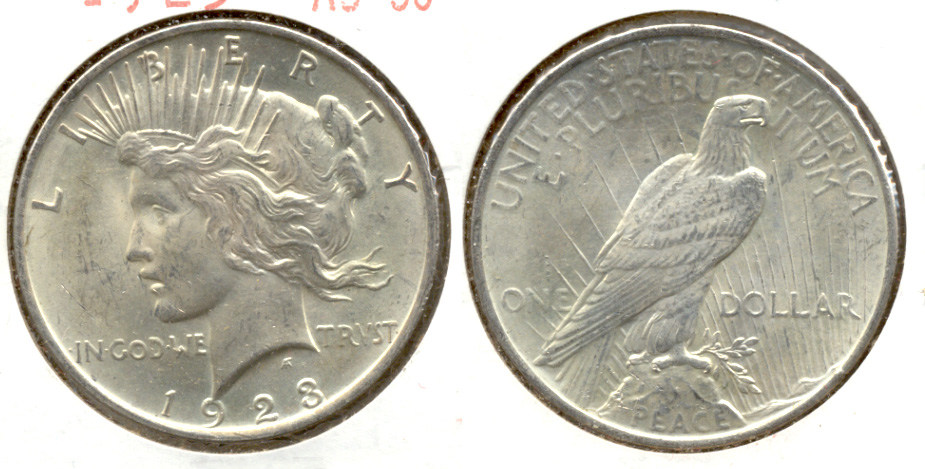 1923 Peace Silver Dollar AU-50 l