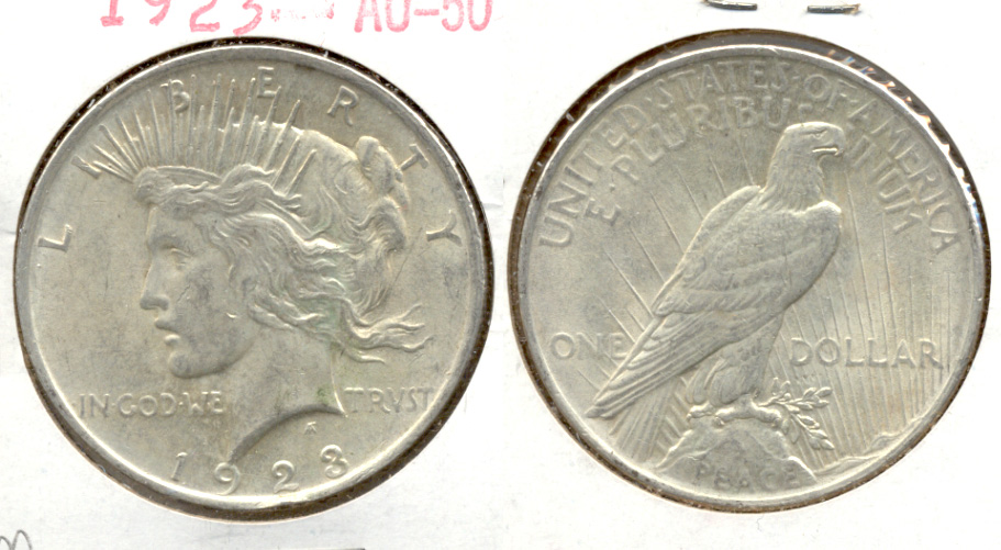 1923 Peace Silver Dollar AU-50 m