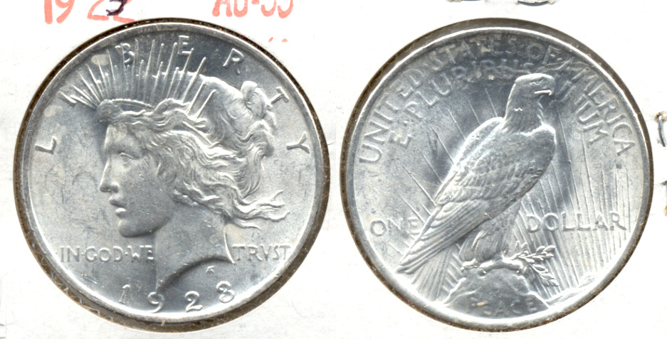 1923 Peace Silver Dollar AU-55 f